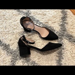 Black suede Aldo heels
